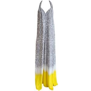 Calypso St. Barth Silk Maxi Dress Snakeskin Print - Size Small